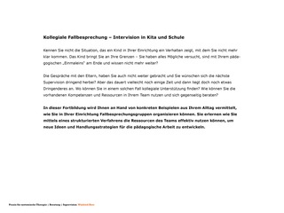 Seminar – Kollegiale Fallbesprechung >>